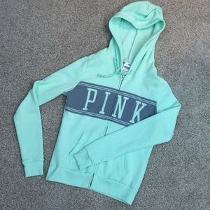NWOT VS Pink Mint Green zip up Jacket